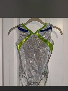 GK Silver and Green Leotard